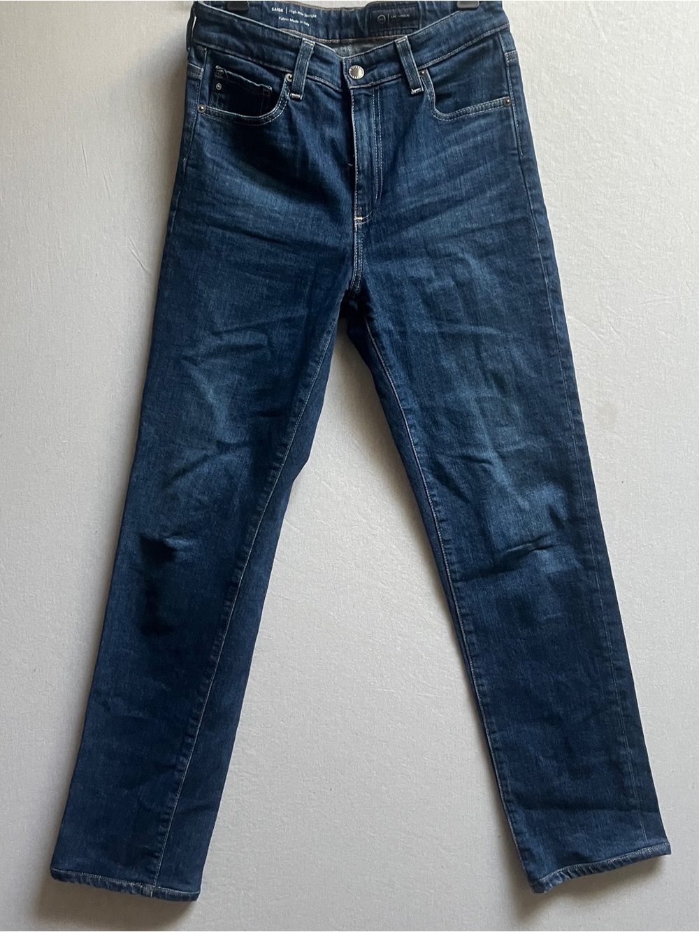 AG Adriano Goldschmied Saige High Rise Straight Leg Jeans Sz 27
